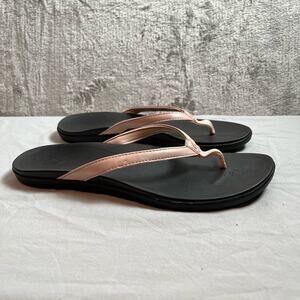 OluKai Ho'opio Size 8 Petal Pink Thong Sandal Women’s